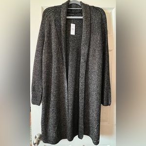 Ann Taylor long black cardigan